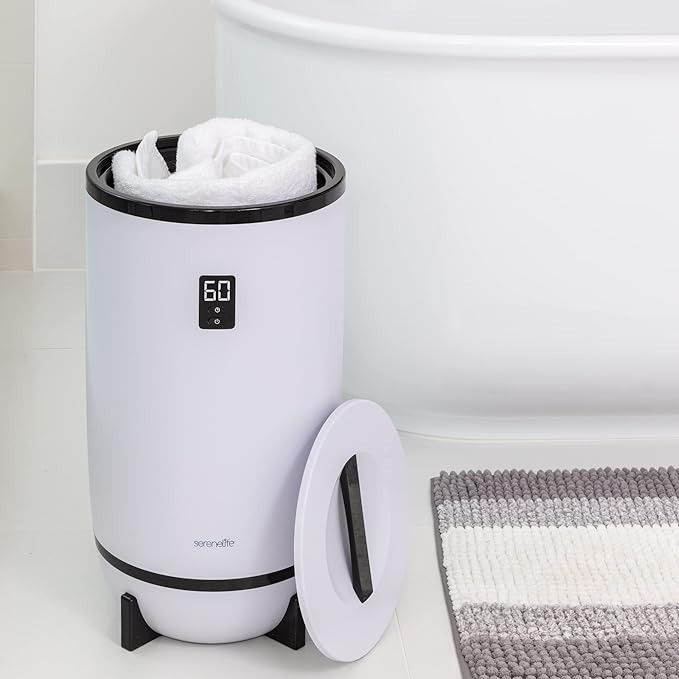 SereneLife’s one-touch towel warmer.