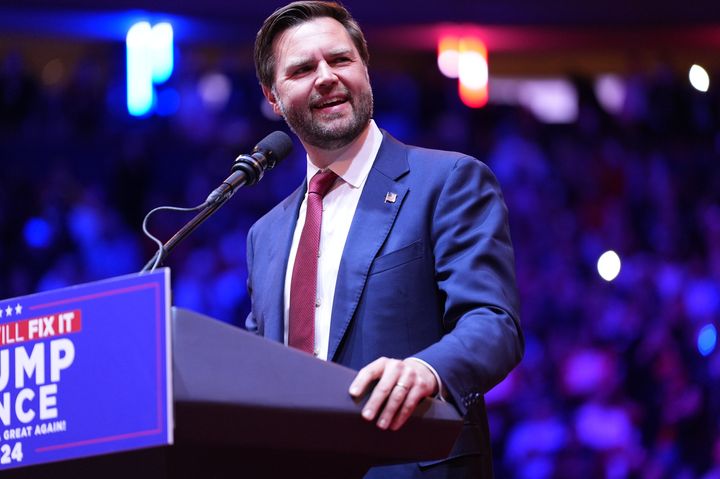 Vice presidential candidate JD Vance, shown here at a rally in New York, recalls that when he saw video of the July 13 assassination attempt on Donald Trump, he went home and armed himself in fear that he might be targeted.