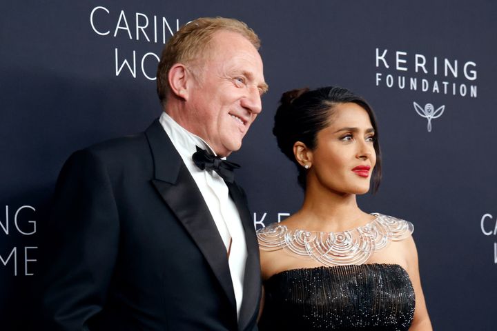 Francois-Henri Pinault and Salma Hayek attend the 2024 Kering for Women Dinner on Sept. 9 in New York City.