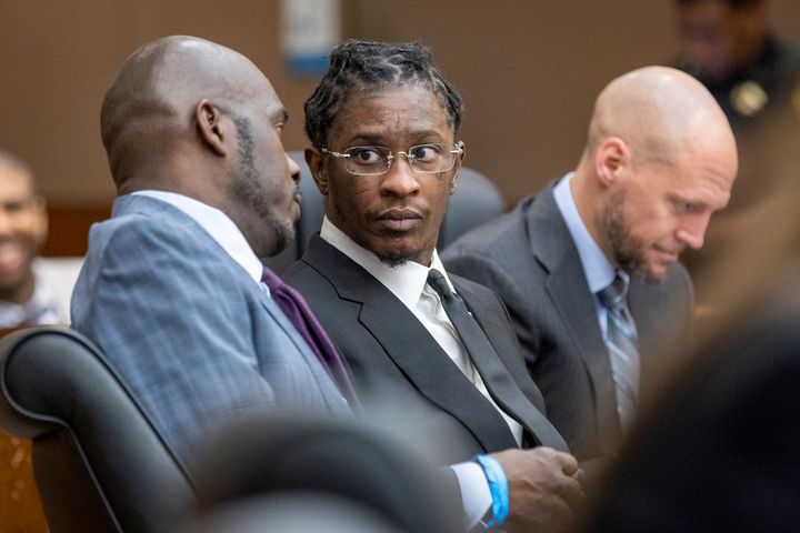 Young Thug, whose real name is Jeffery Williams, appears for a hearing, Dec. 22, 2022, in Atlanta.